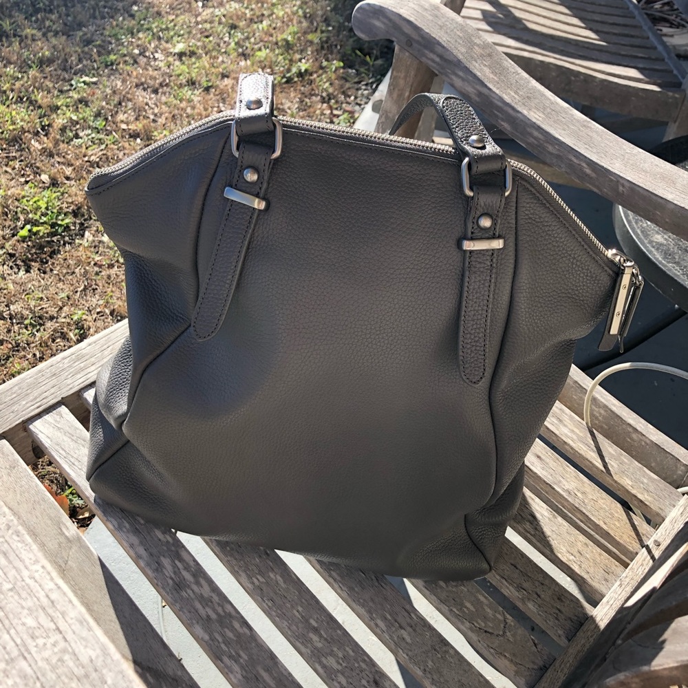 Victoria's Secret large leather grey luxury purse
